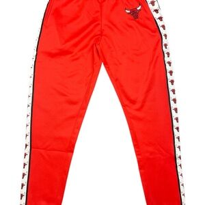 NBA Kids Bright Red Joggers with Bulls Emblem